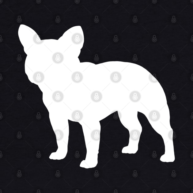 White French Bulldog Silhouette by Coffee Squirrel